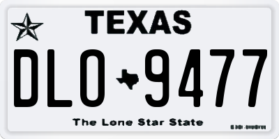 TX license plate DLO9477