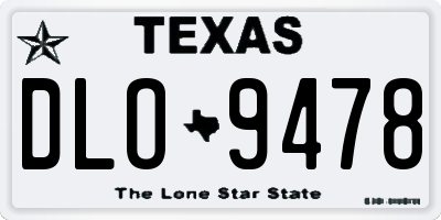 TX license plate DLO9478
