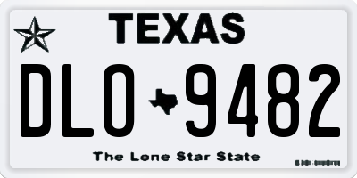 TX license plate DLO9482