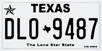 TX license plate DLO9487