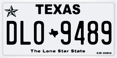 TX license plate DLO9489
