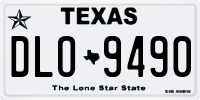 TX license plate DLO9490