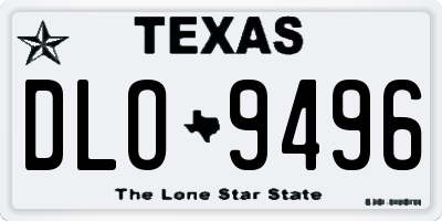 TX license plate DLO9496