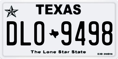 TX license plate DLO9498