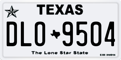 TX license plate DLO9504