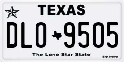 TX license plate DLO9505