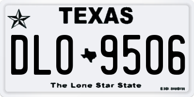 TX license plate DLO9506