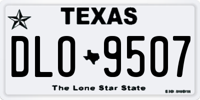 TX license plate DLO9507