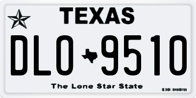 TX license plate DLO9510