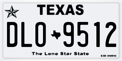 TX license plate DLO9512
