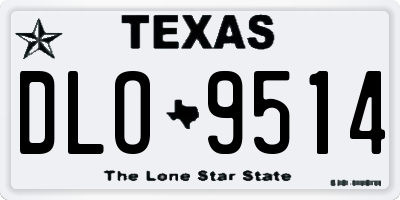 TX license plate DLO9514
