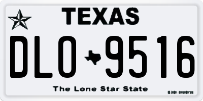 TX license plate DLO9516