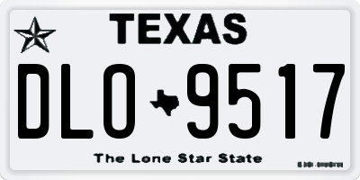 TX license plate DLO9517