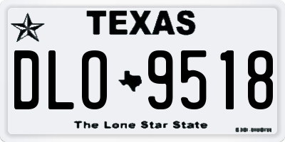 TX license plate DLO9518