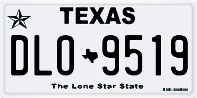 TX license plate DLO9519