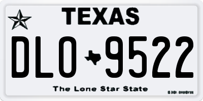 TX license plate DLO9522