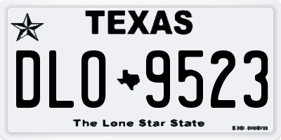 TX license plate DLO9523