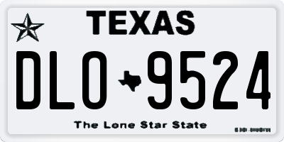 TX license plate DLO9524