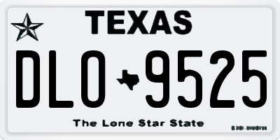 TX license plate DLO9525