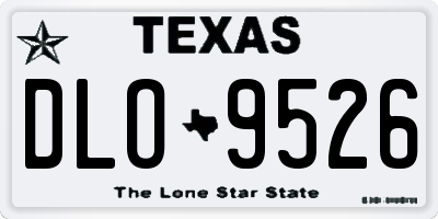 TX license plate DLO9526