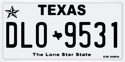 TX license plate DLO9531