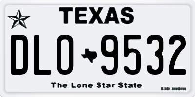 TX license plate DLO9532