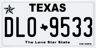 TX license plate DLO9533