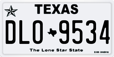 TX license plate DLO9534