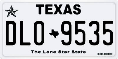 TX license plate DLO9535