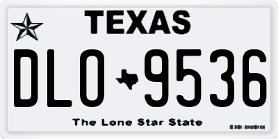TX license plate DLO9536