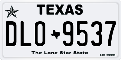 TX license plate DLO9537