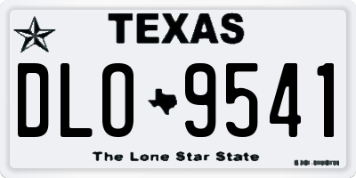 TX license plate DLO9541
