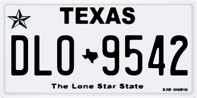 TX license plate DLO9542