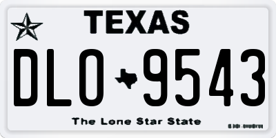 TX license plate DLO9543