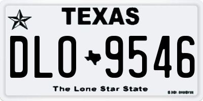 TX license plate DLO9546