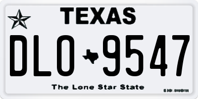 TX license plate DLO9547