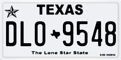 TX license plate DLO9548