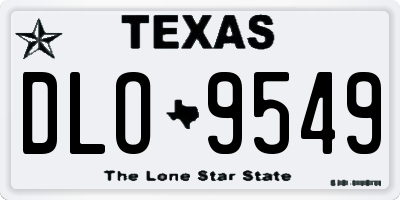 TX license plate DLO9549