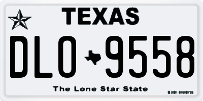 TX license plate DLO9558