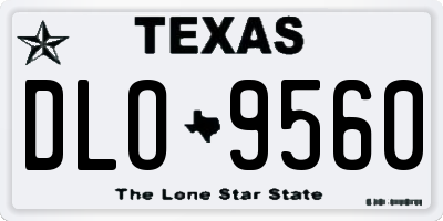 TX license plate DLO9560