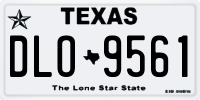 TX license plate DLO9561