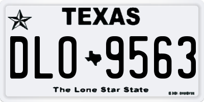 TX license plate DLO9563
