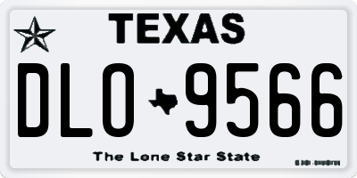 TX license plate DLO9566