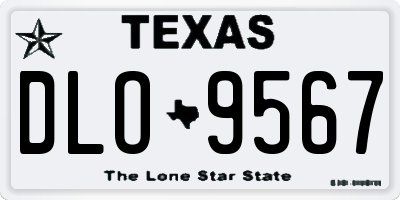 TX license plate DLO9567