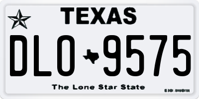 TX license plate DLO9575