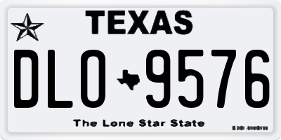 TX license plate DLO9576