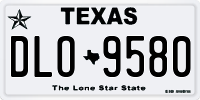 TX license plate DLO9580