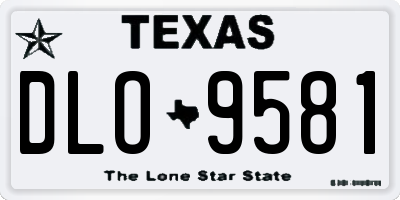 TX license plate DLO9581