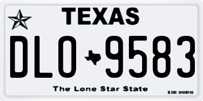 TX license plate DLO9583