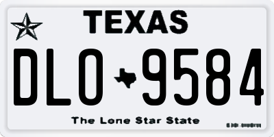 TX license plate DLO9584